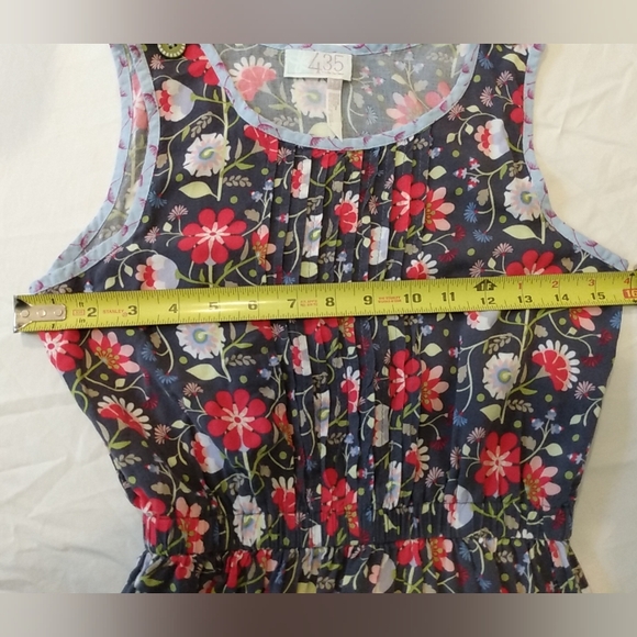 Matilda Jane 435 Girl Dress Tunic Tank Top 12 14 Bright Happy Floral Blue Red - Picture 5 of 11